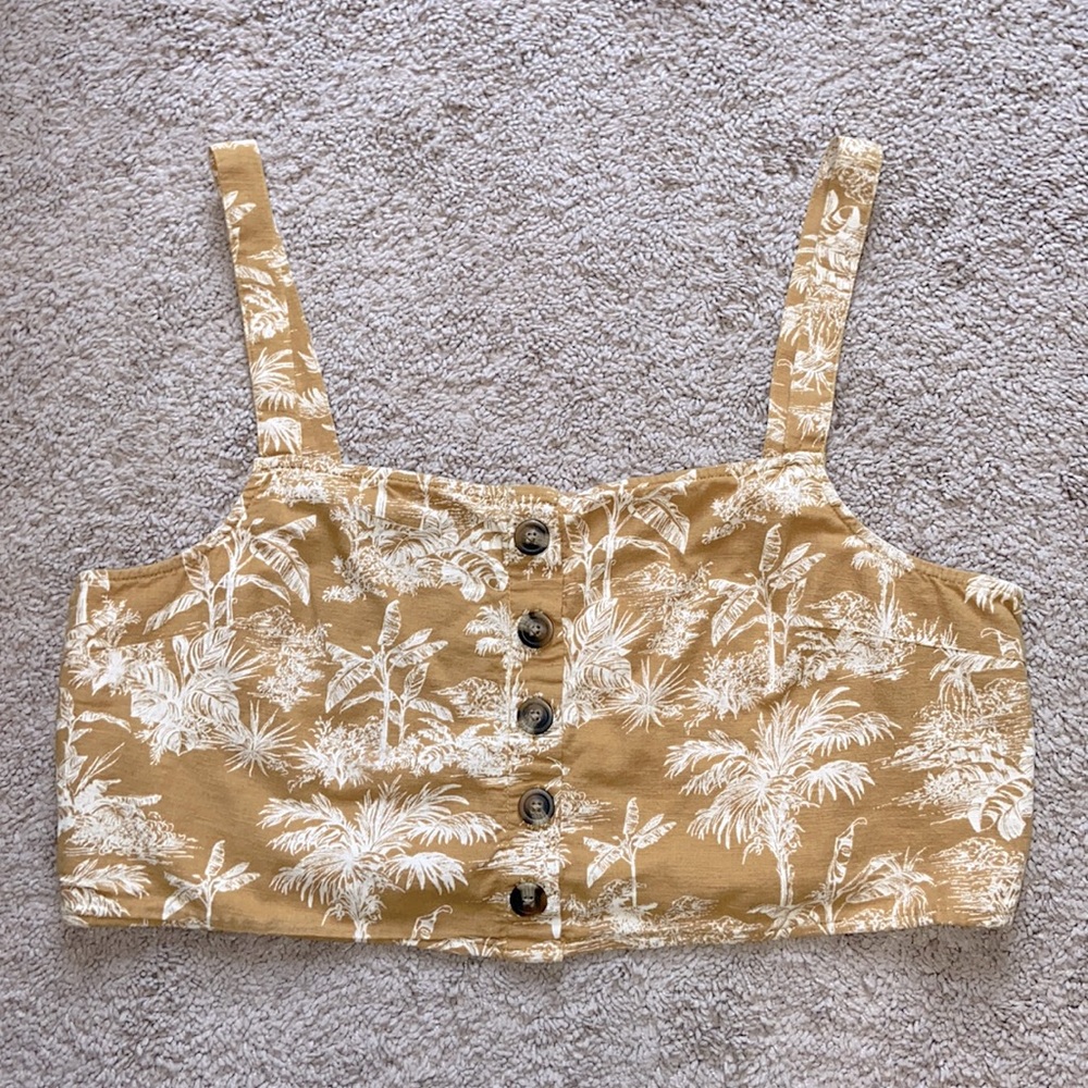 American Eagle Tropical Print Crop Top